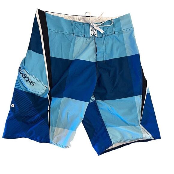 Billabong Mens Recycler Series Zero Gravity Stretch Boardshorts Aqua Blue Sz 31 - Picture 1 of 8
